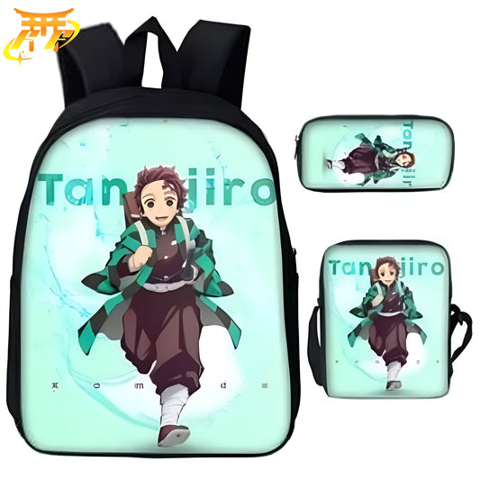 Tanjiro Rucksack mit Federmäppchen und Tasche - Demon Slayer™