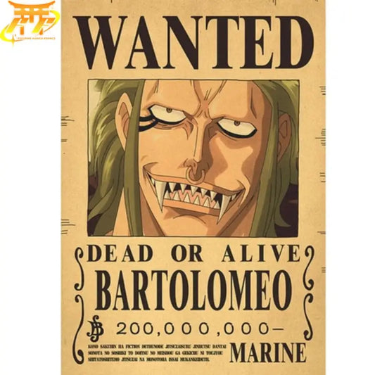 Bartolomeo Wanted Poster – One Piece™