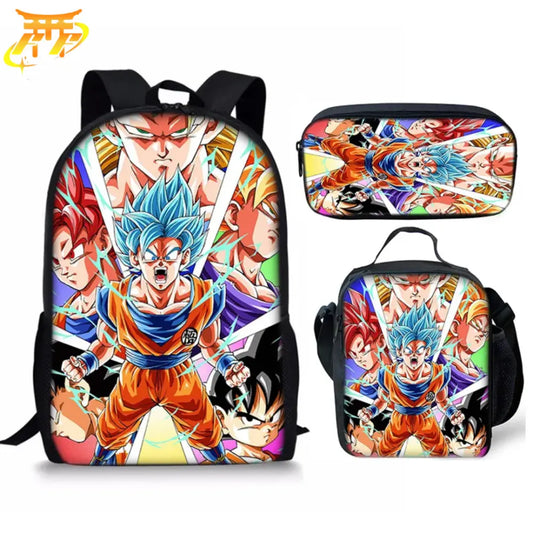 Die Transformationen von Goku Rucksack mit Federmäppchen