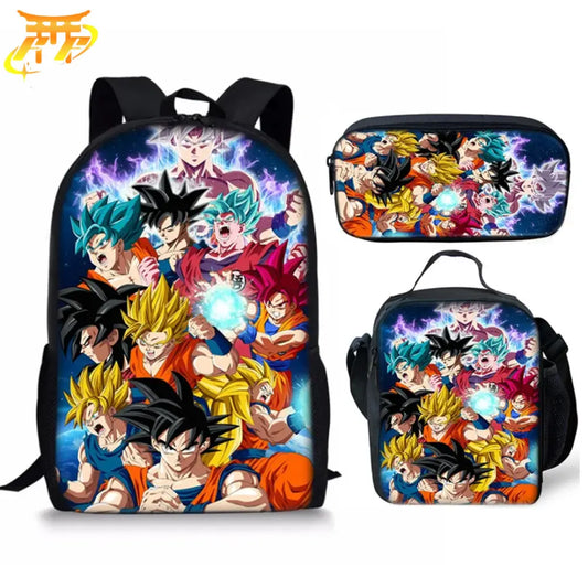 Gokus Transformationen Rucksack mit Federmäppchen