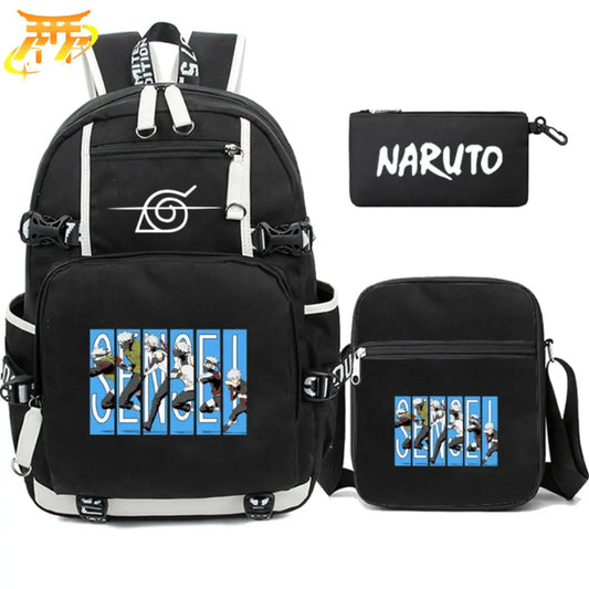 Kakashi Rucksack mit Federmäppchen und Tasche - Naruto