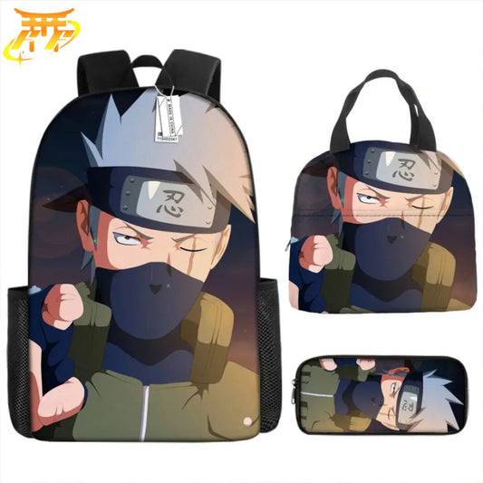 Kakashi Storm 3 Rucksack mit Federmäppchen und Tasche