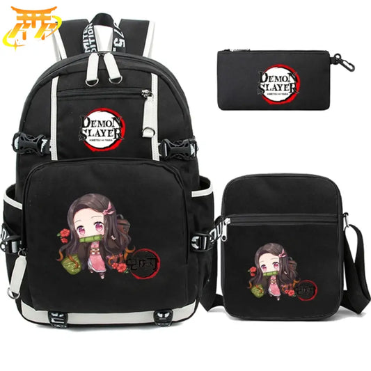 Kamado Nezuko Rucksack mit Federmäppchen und Tasche