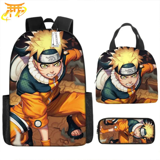 Naruto 1. Form Rucksack mit Federmäppchen und Tasche