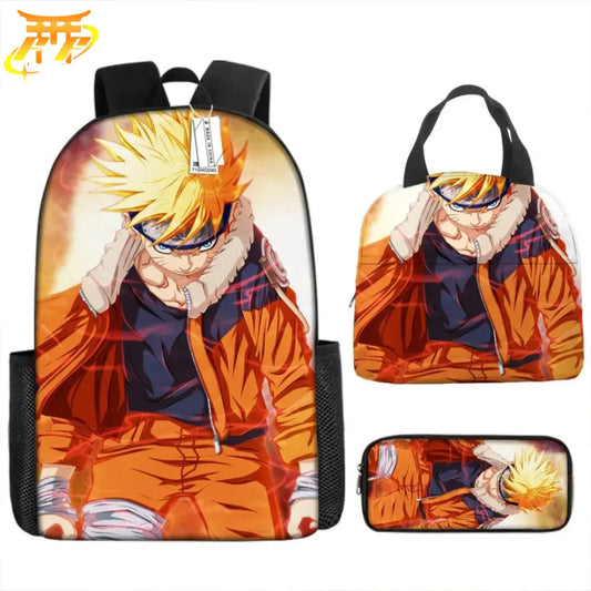 Naruto 2. Form Rucksack mit Federmäppchen und Tasche