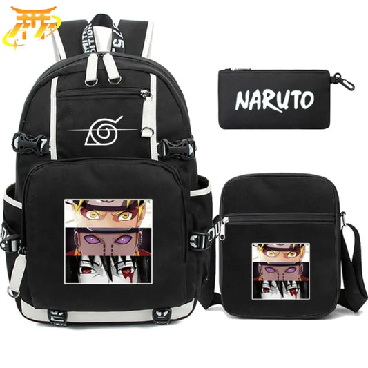 Naruto x Pain x Sasuke Rucksack mit Federmäppchen