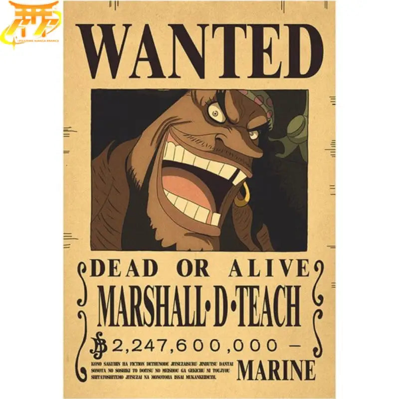 Blackbeard Wanted Poster – One Piece™