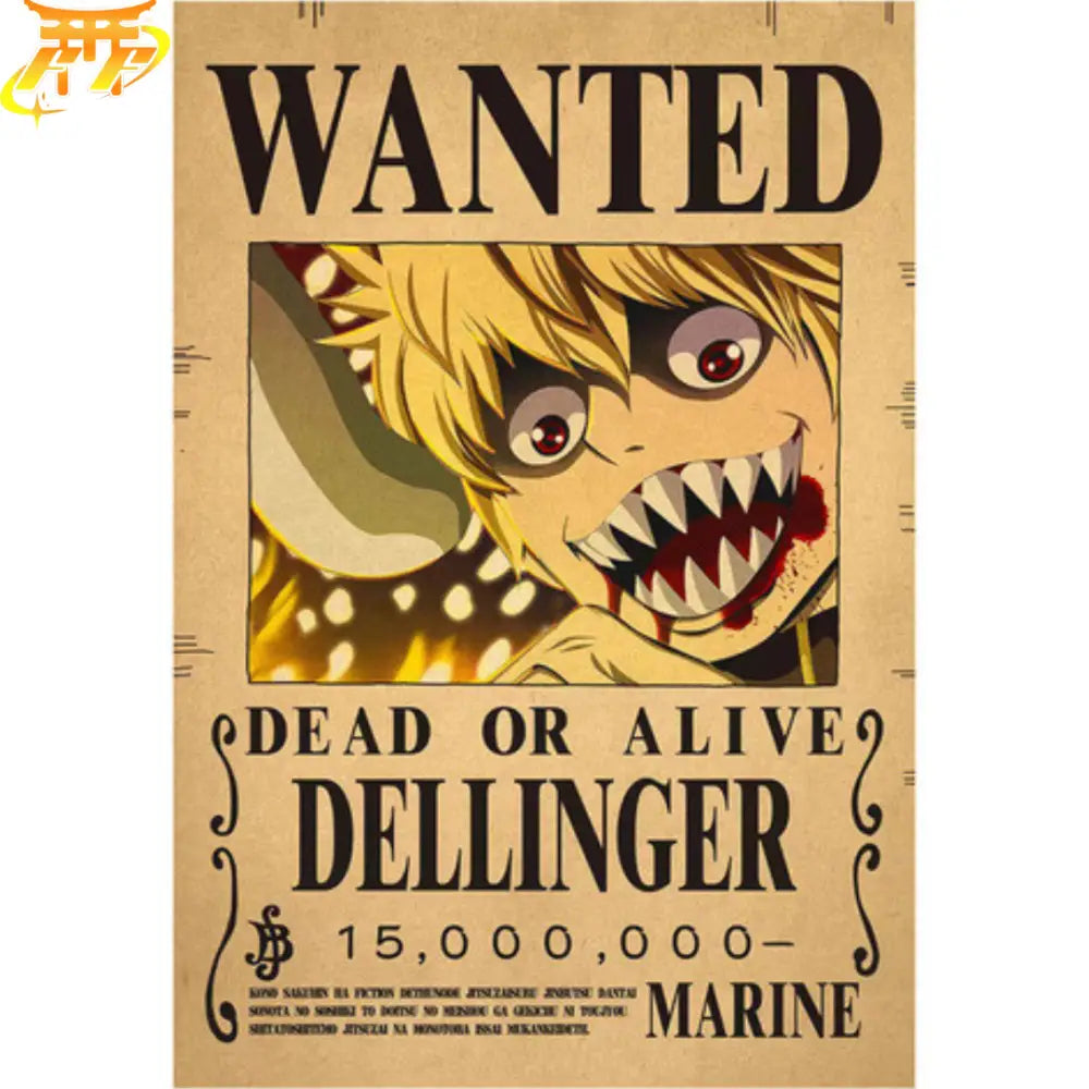 Dellinger Wanted Poster – One Piece™