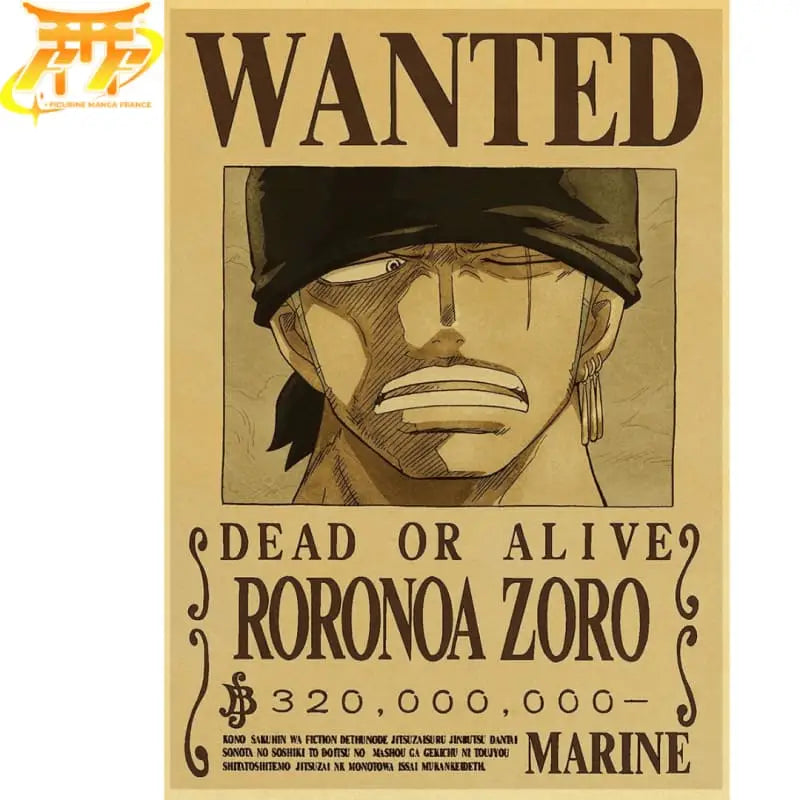 Roronoa Zoro Wanted Poster – One Piece™