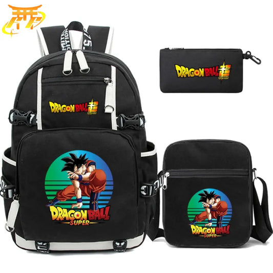 Son Goku DBS Rucksack mit Federmäppchen und Tasche