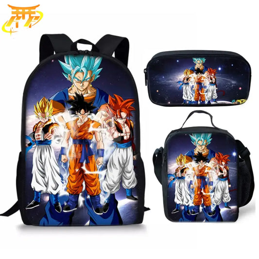 Super Goku Rucksack mit Federmäppchen und Tasche - Dragon