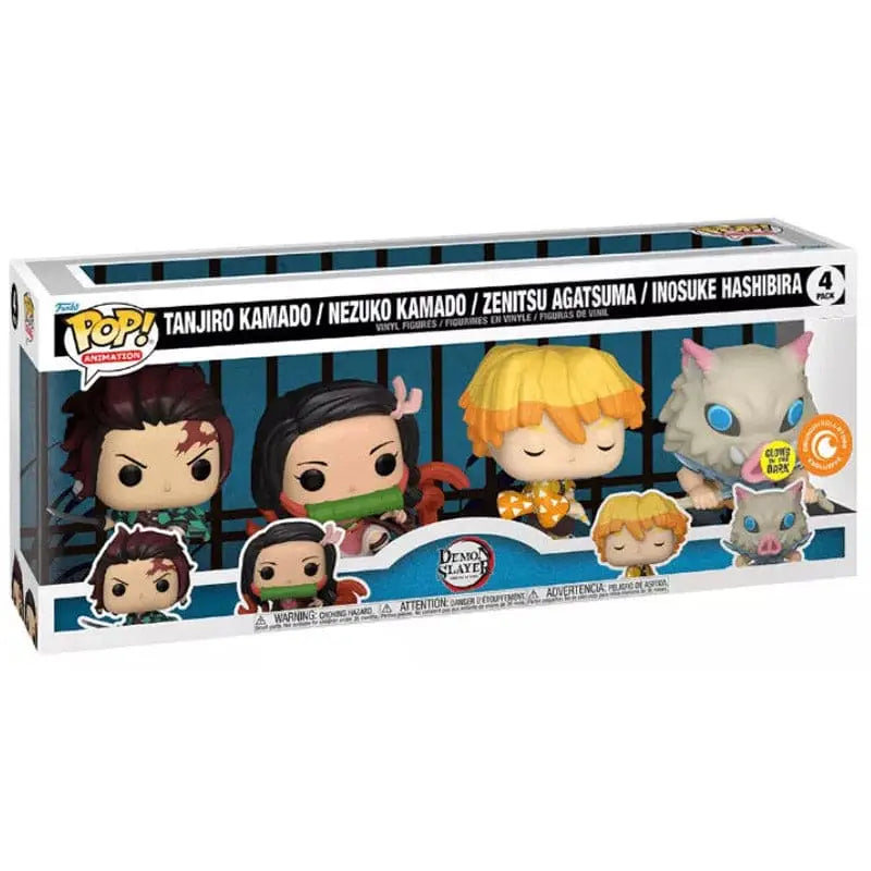 Tanjiro Zenitsu Nezuko und Inosuke Funko Pop – Demon Slayer™