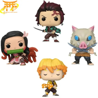 Tanjiro Zenitsu Nezuko und Inosuke Funko Pop – Demon Slayer™