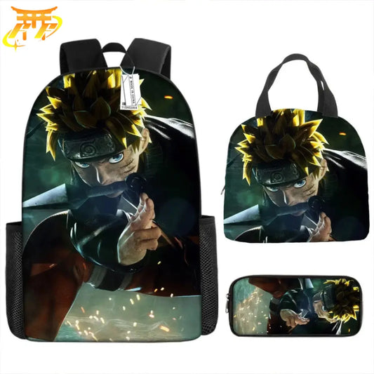 Uzumaki Naruto Rucksack mit Federmäppchen und Tasche