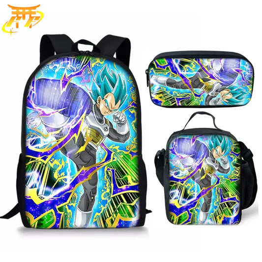 Vegeta Super Saiyajin Blue Rucksack mit Federmäppchen