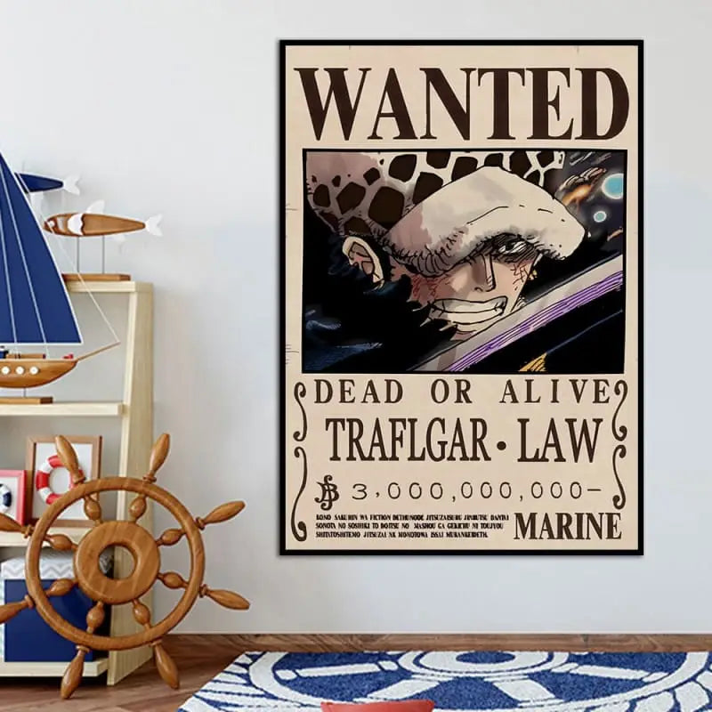 Wanted Trafalgar D. Water Law Poster – One Piece™